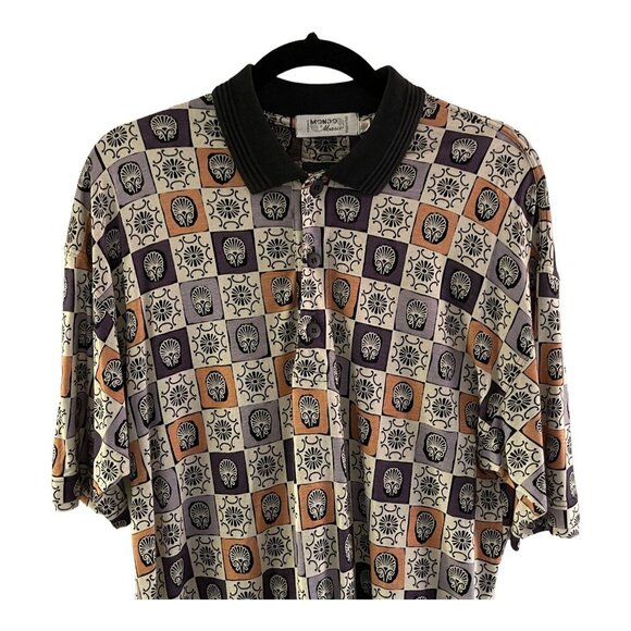 Mondo Di Marco Viscose Polo Shirt Size M/50 Made in Italy Retro 70's Vibe - Picture 6 of 8